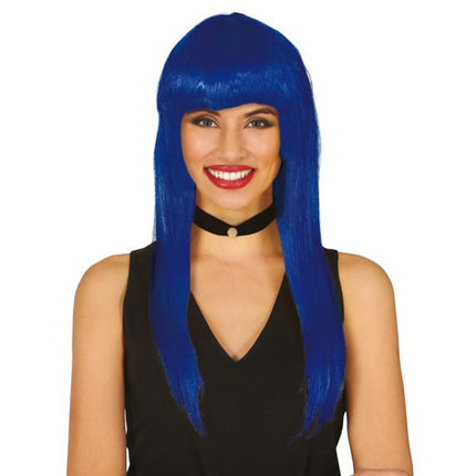 Perruque bleue Bangs