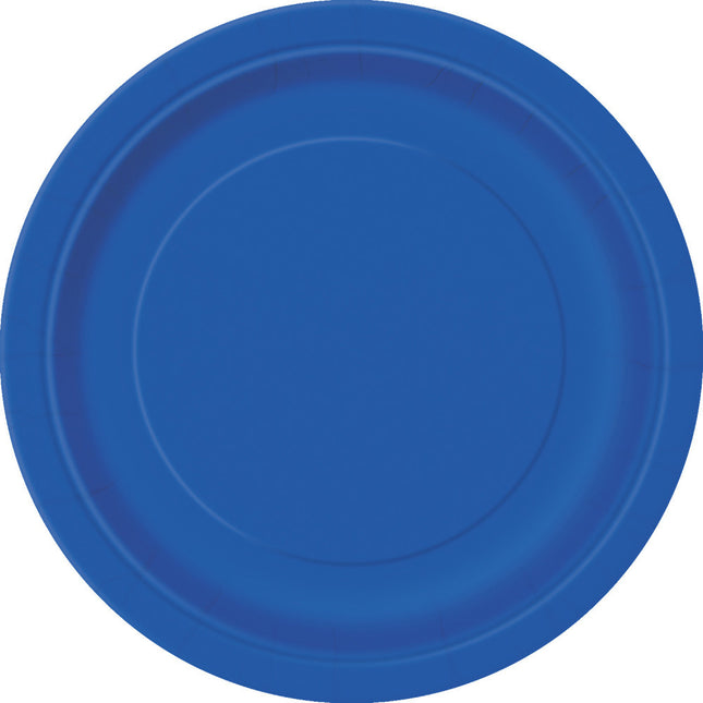 Assiettes bleues 22cm 8pcs