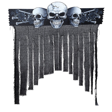 Rideau de porte Halloween Squelette