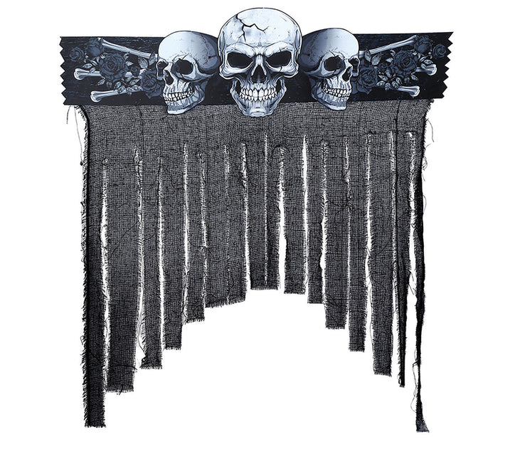 Rideau de porte Halloween Squelette