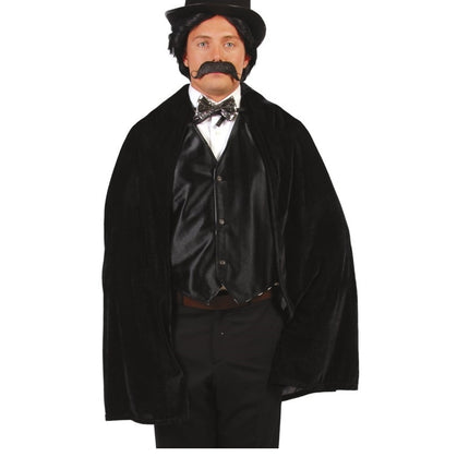 Cape d'Halloween en velours noir 1m