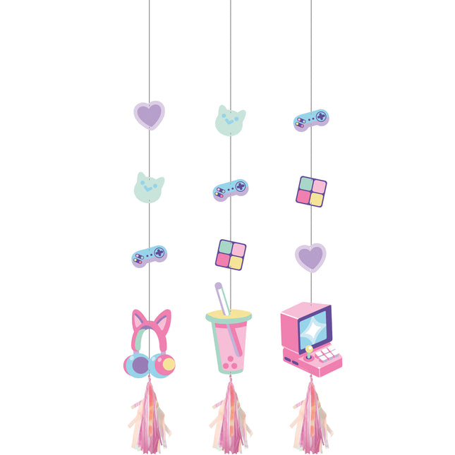Décoration suspendue pour la fête du jeu 91cm 3pcs