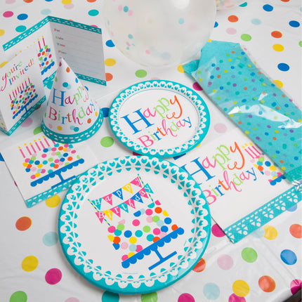 Anniversaire Confetti Cake Napkins 16pcs