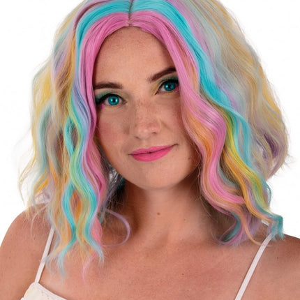 Perruque Alicia Half Long With Wave Pastel Colours