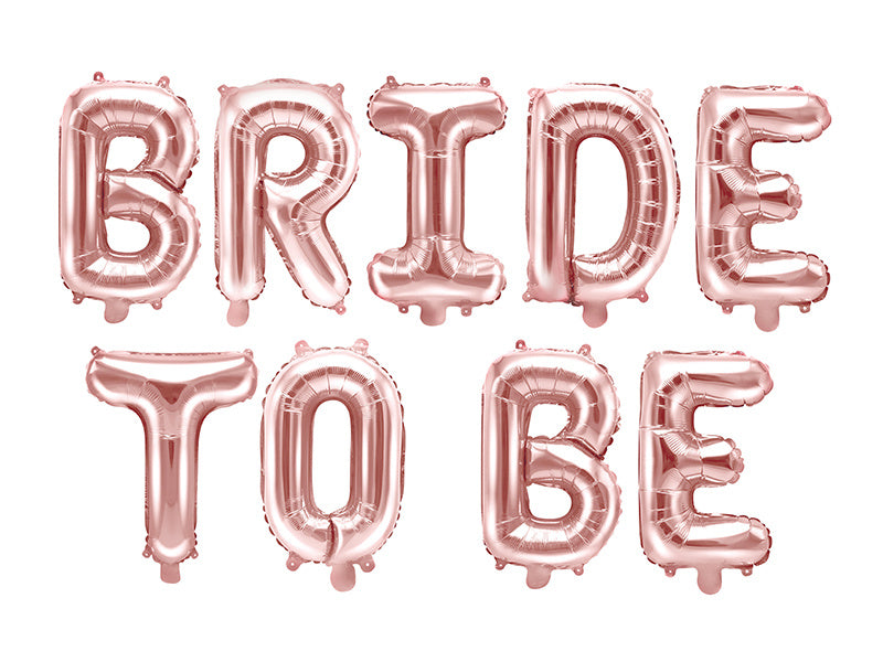 Jeu de ballons à lettres Bride To Be Rose Gold Empty 3.4m