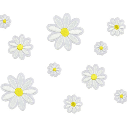 Emblèmes de fer Fleurs 10pcs