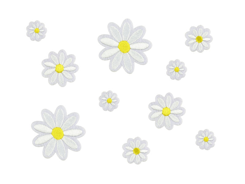 Emblèmes de fer Fleurs 10pcs