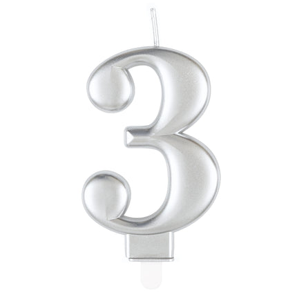 Bougie de 3 ans Argent