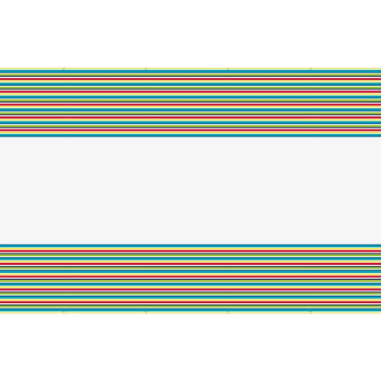 Nappe rayée arc-en-ciel 2.13m