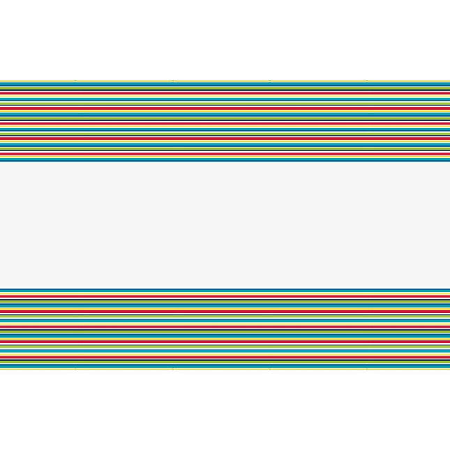 Nappe rayée arc-en-ciel 2.13m