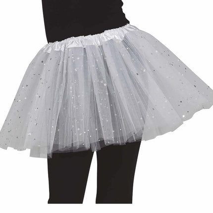 Tutu blanc étoiles 30cm