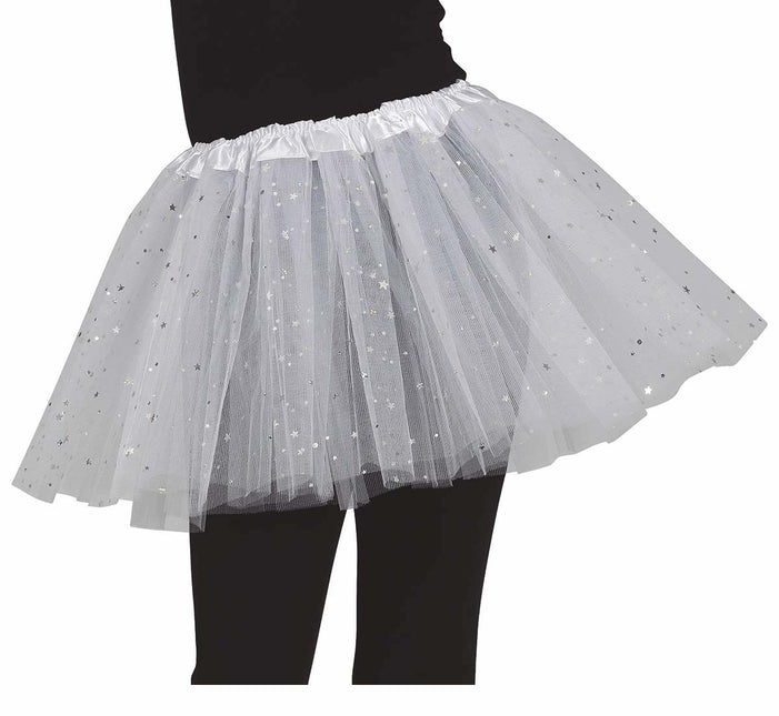 Tutu blanc étoiles 30cm