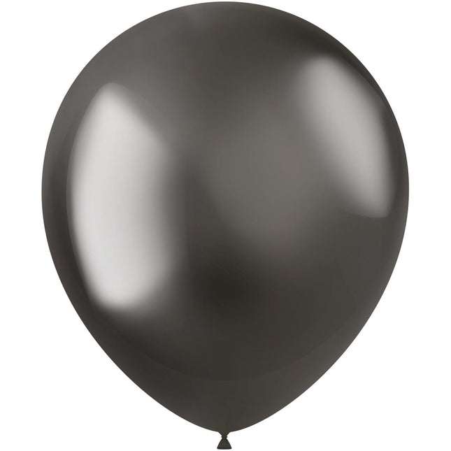 Ballons gris chromés 33cm 10pcs