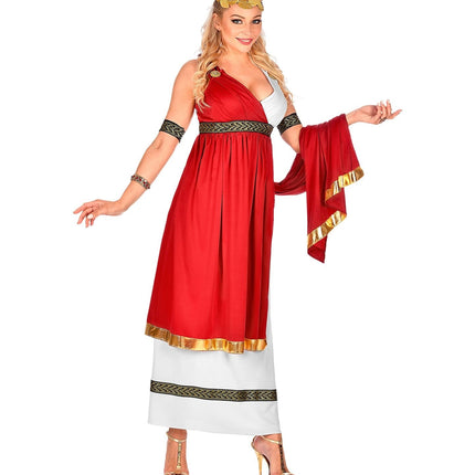Robe rouge et blanche pour dames