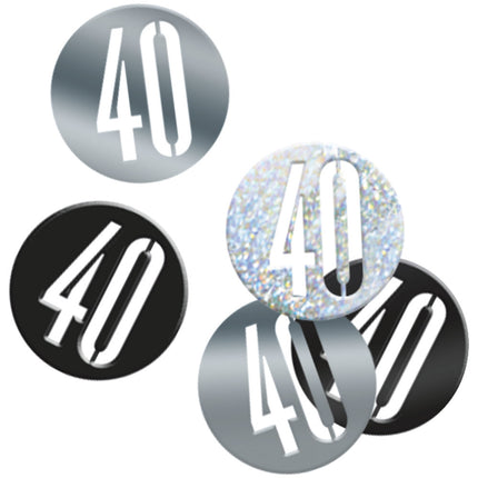 Confetti de table 40 ans noir 14gr