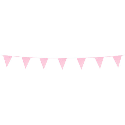 Guirlande rose pâle en carton pailleté 6m