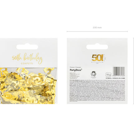 Confetti de table 50 ans d'or