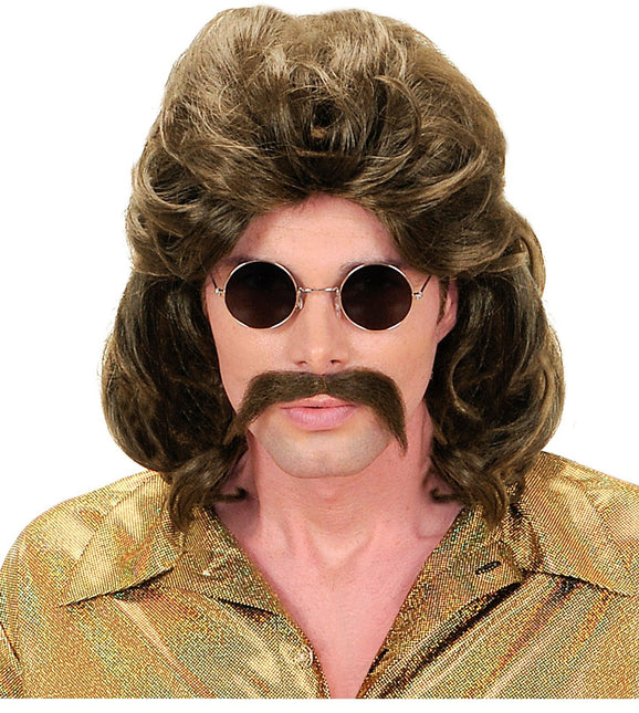 Perruque 70's marron