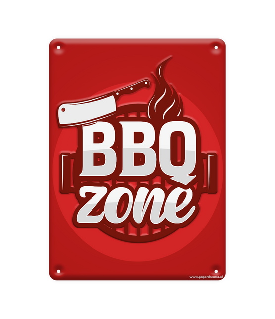 Plaque métallique Bbq Zone