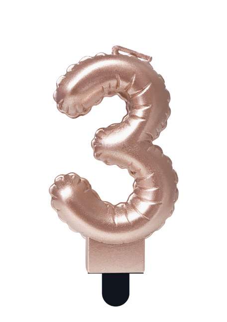 Ballon en feuille de bougie Rose Gold 3 10cm