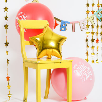 Ballons Happy Birthday Rose Rouge 80cm 3pcs