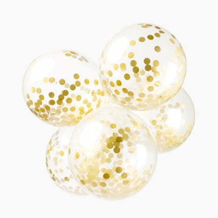 Ballons Confetti Or 30cm 6pcs