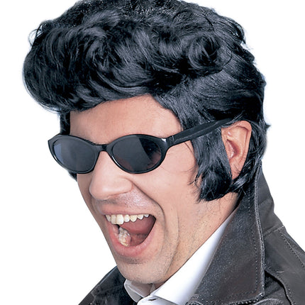 Perruque Elvis noire