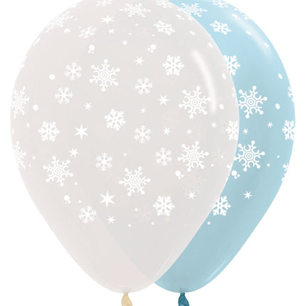 Ballons Flocon de neige Mélange 30cm 25pcs
