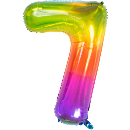 Ballon de baudruche Figure 7 Arc-en-ciel XL 81cm vide