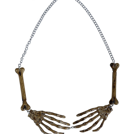 Collier d'Halloween Bras de squelette