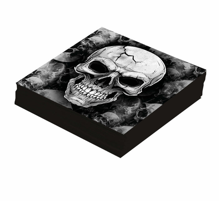 Serviettes Halloween Squelette 33cm