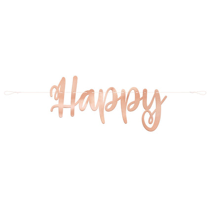 Lettre String Happy Birthday Rose Gold 2.13m
