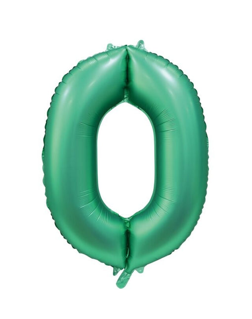 Ballon numéro vert 0 an brillant 86cm