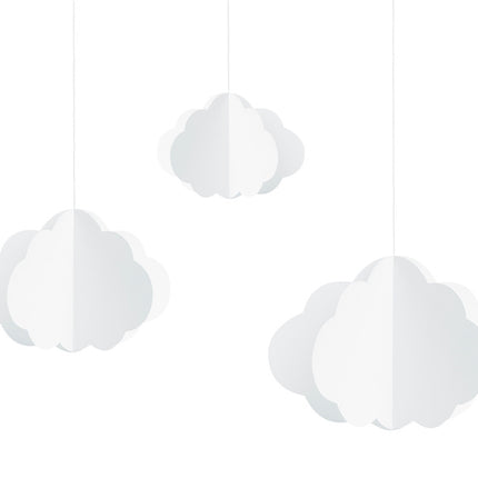 Décoration suspendue Nuages blancs 3pcs