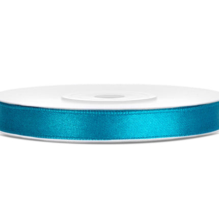 Ruban de satin Turquoise 6mm 25m
