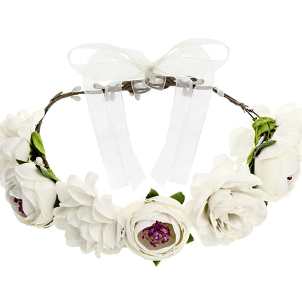 Bandeau de fleurs blanc