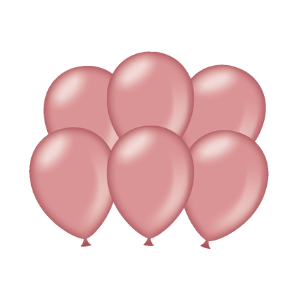 Ballons de baudruche or rose métallisé 30cm 6pcs