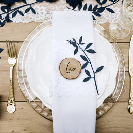 Cartes de table en bois 6pcs