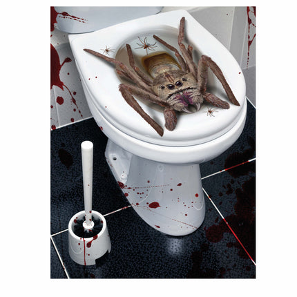 Décoration d'Halloween Araignée de toilette