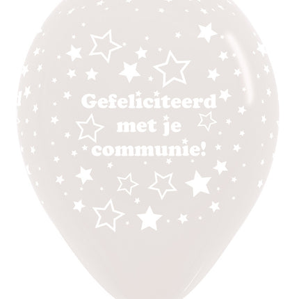 Ballons de Communion Étoiles Cristal Clair 30cm 25pcs