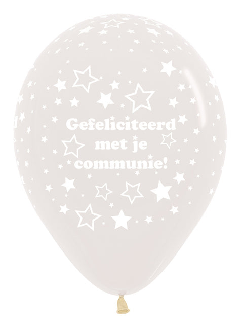 Ballons de Communion Étoiles Cristal Clair 30cm 25pcs