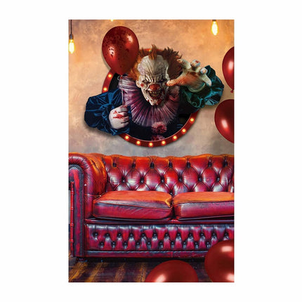 Décoration murale Halloween Clown 80cm