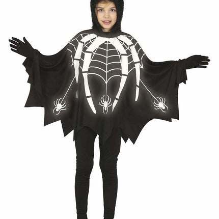 Costume d'Halloween d'araignée enfant phosphorescent