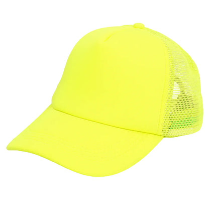Casquette jaune fluo ajustable