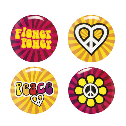 Boutons Hippie 3cm 4pcs