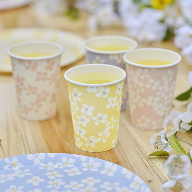 Gobelets Fleurs 250ml 8pcs