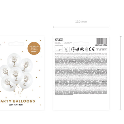 Ballons de communion blanc 30cm 6pcs
