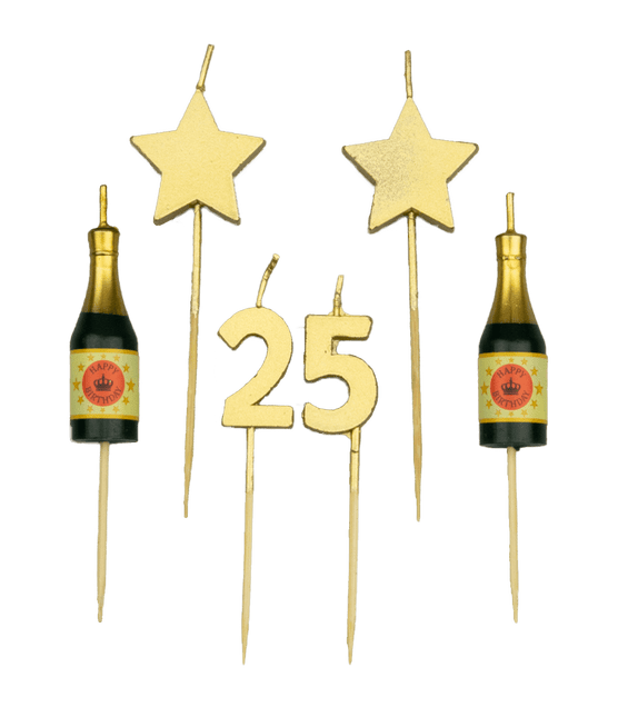 Bougies 25 ans Champagne 17.5cm