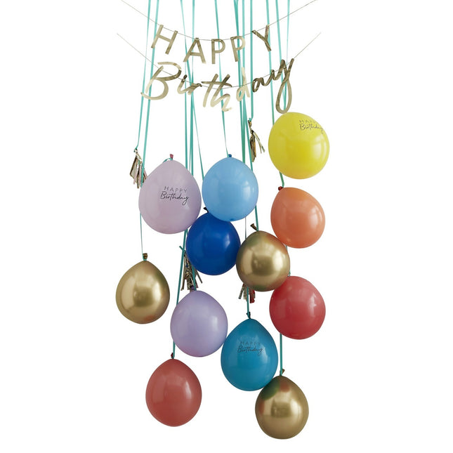 Set de décoration Happy Birthday 9 pièces
