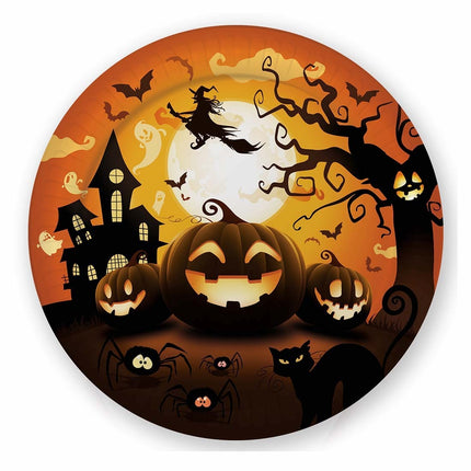 Assiettes Halloween Citrouille 23cm 6pcs
